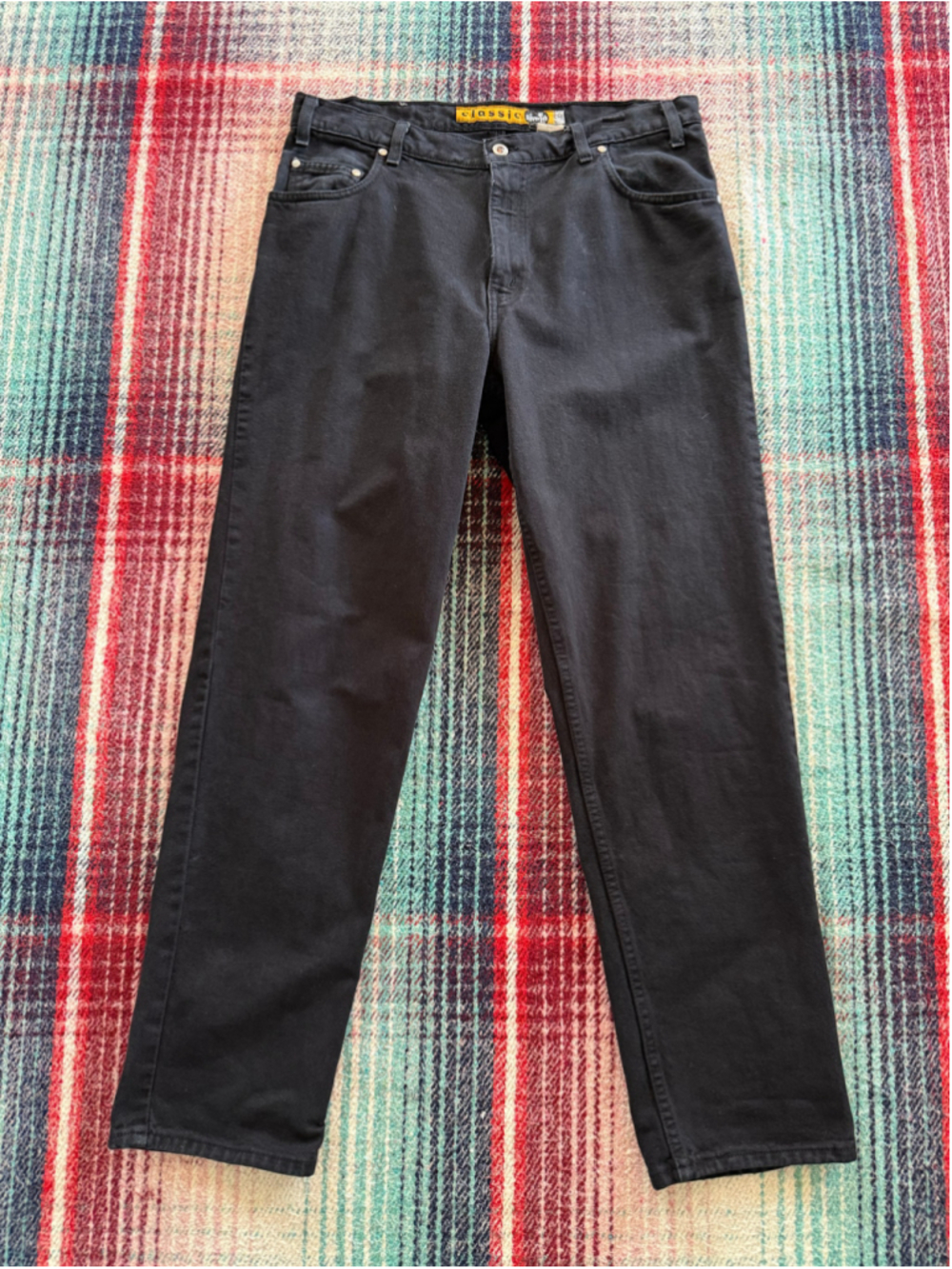 Vintage Levi’s Silver Tab Classic Straight Leg Black Jeans 36x32
